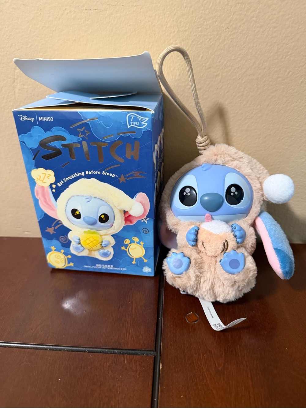 Disney Miniso Stitch Pure Coconut Juice Vinyl Plush Toy Surprise Box Series